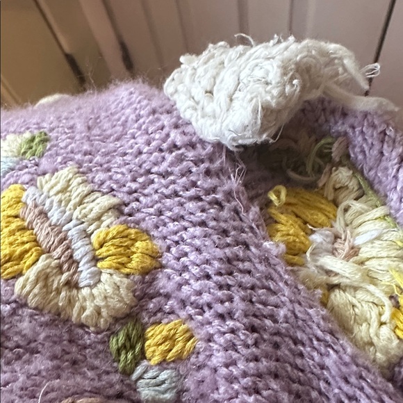 RARE Free People Floral Embroidered Lavender Buttercup Hoodie - Picture 10 of 16